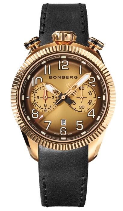 Review Bomberg BB-68 NS44CHPPK.202.9 SMOKED BROWN CHRONOGRAPH GENT Fake watch - Click Image to Close